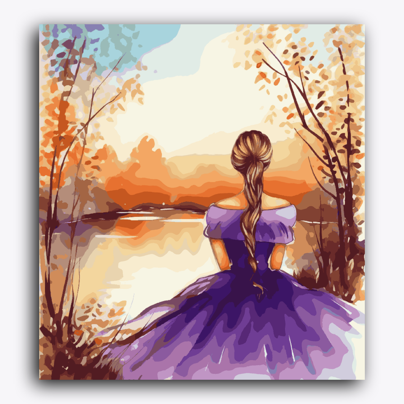 A Girl in Purple Frock – PaintWaint