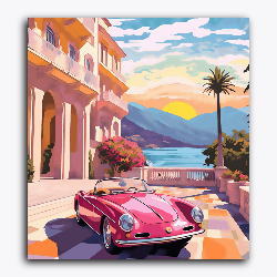 Monaco Car mountain in Back