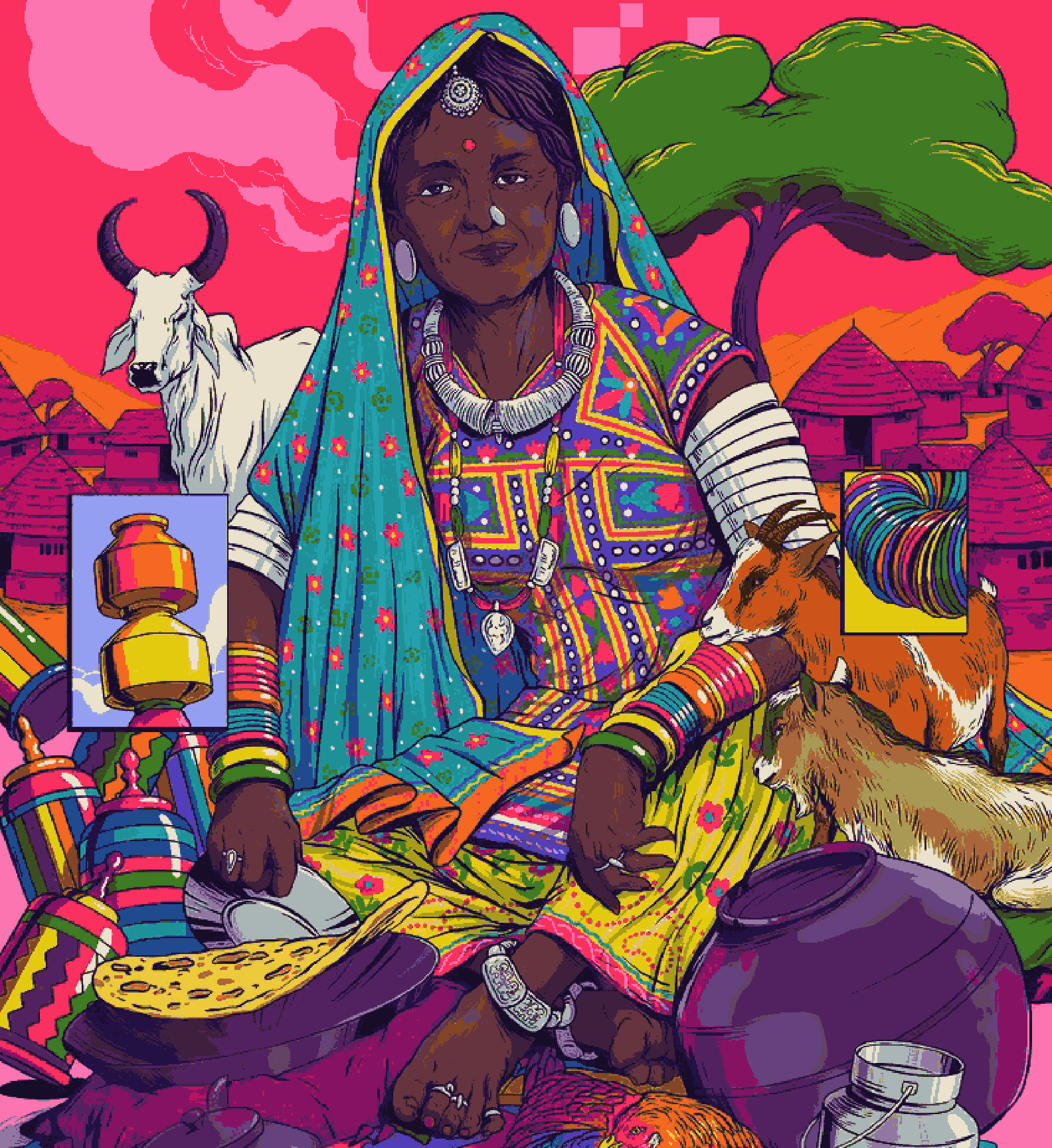 Village Life Art