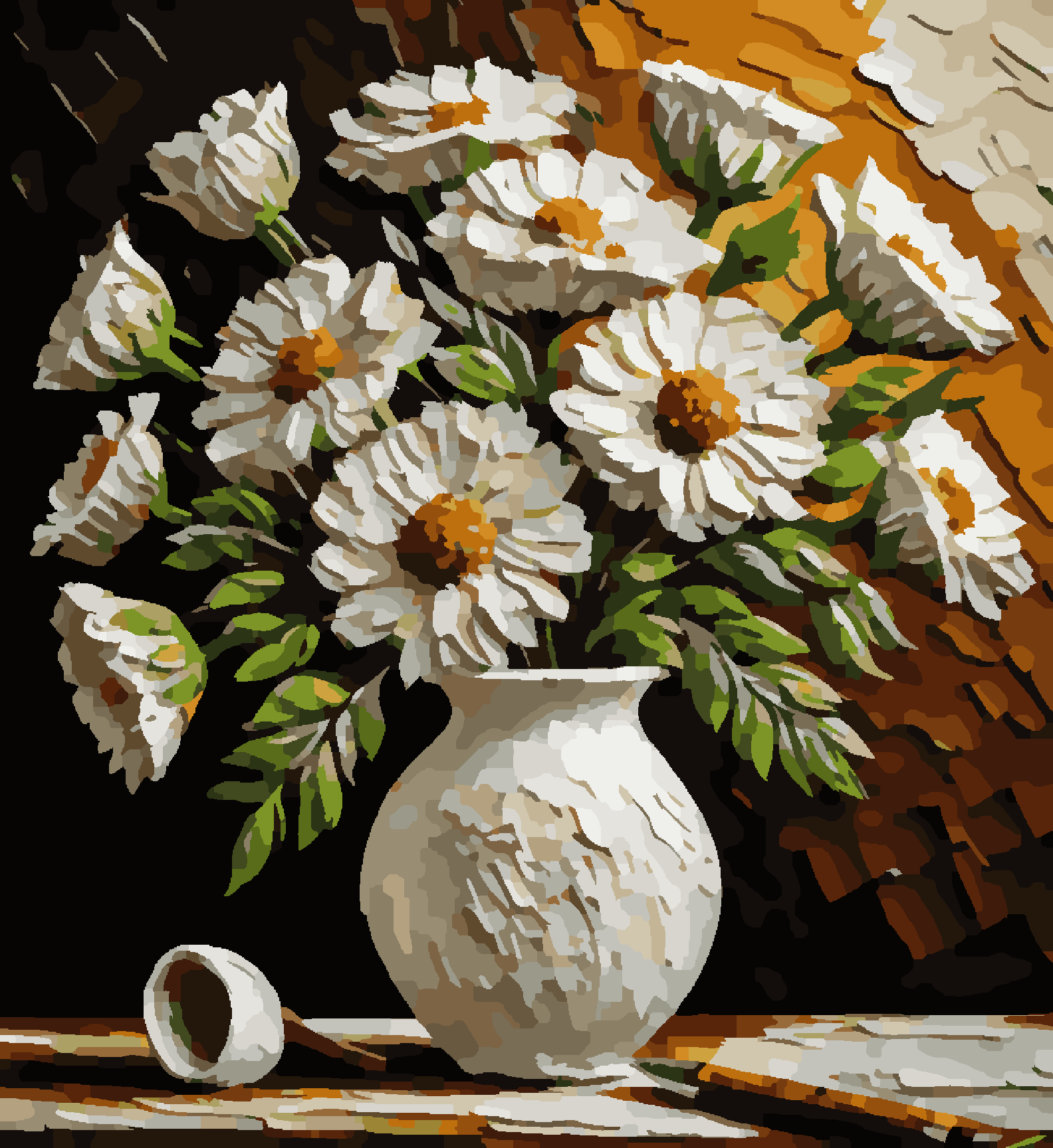 White Sunflowers