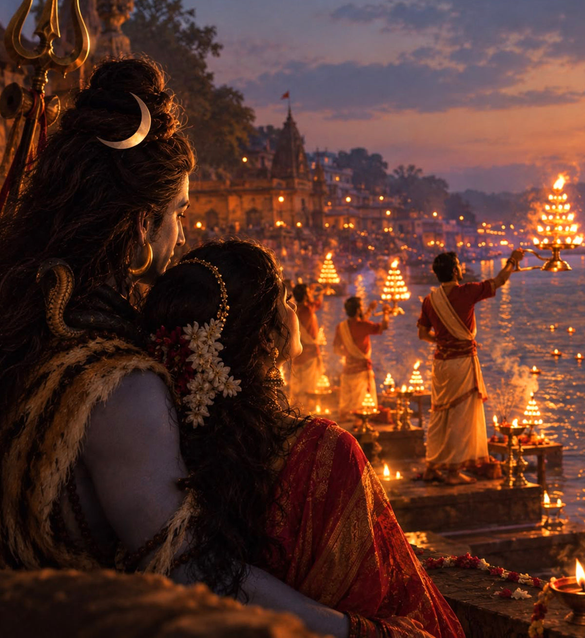 Shiv Shakti at Ganga Aarti