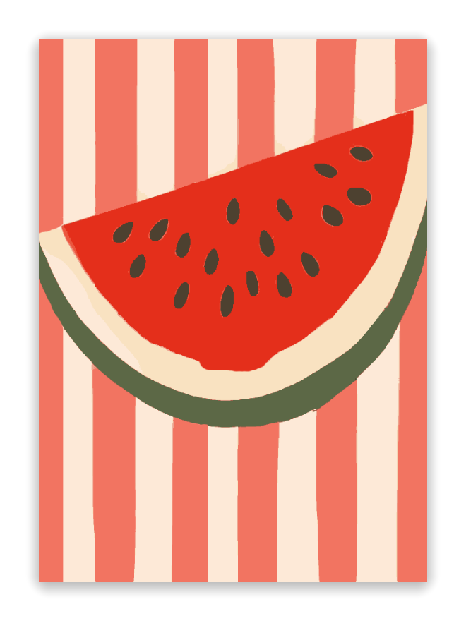 Bold Striped Melon Slice