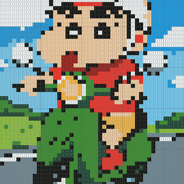 Sinchan on Scooter Dot by Number Kit