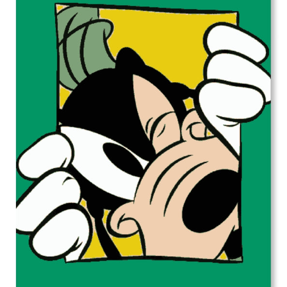 Goofy Peeking Through Hole