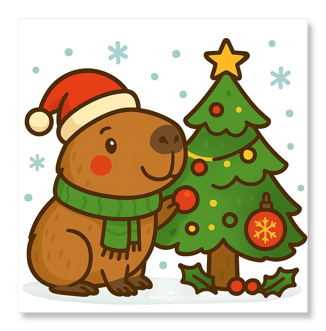 Cute Capybara - Christmas