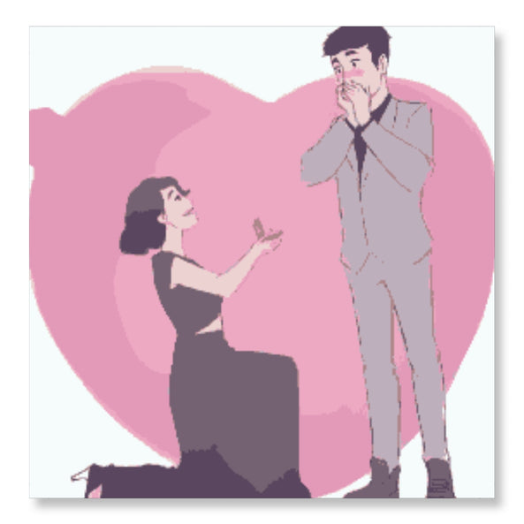 Woman Proposing Man - Valentine Special