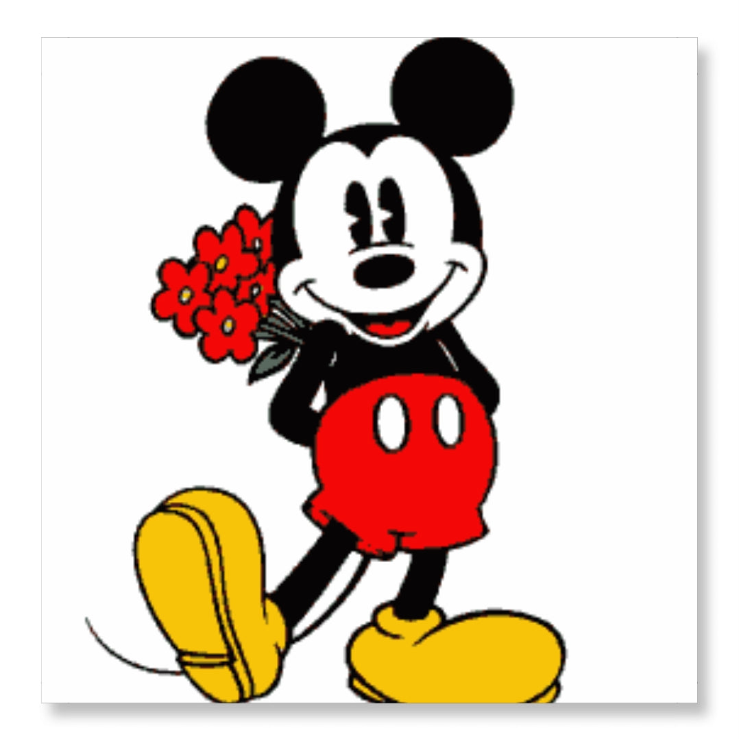 Mickey Hiding Bouquet - Valentine Special