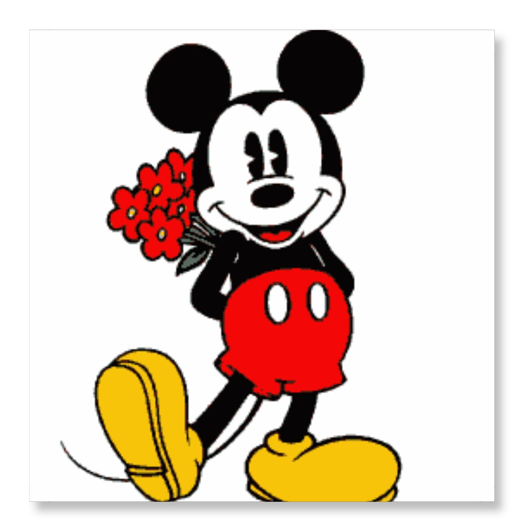 Mickey Hiding Bouquet - Valentine Special
