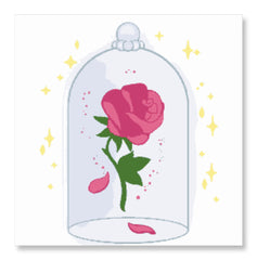 Pink Ross Under Glass - Valentine Special