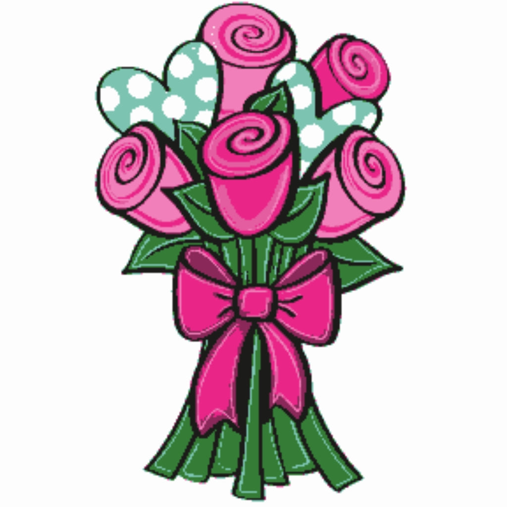 Pink Flowers Bunch - Valentine Special