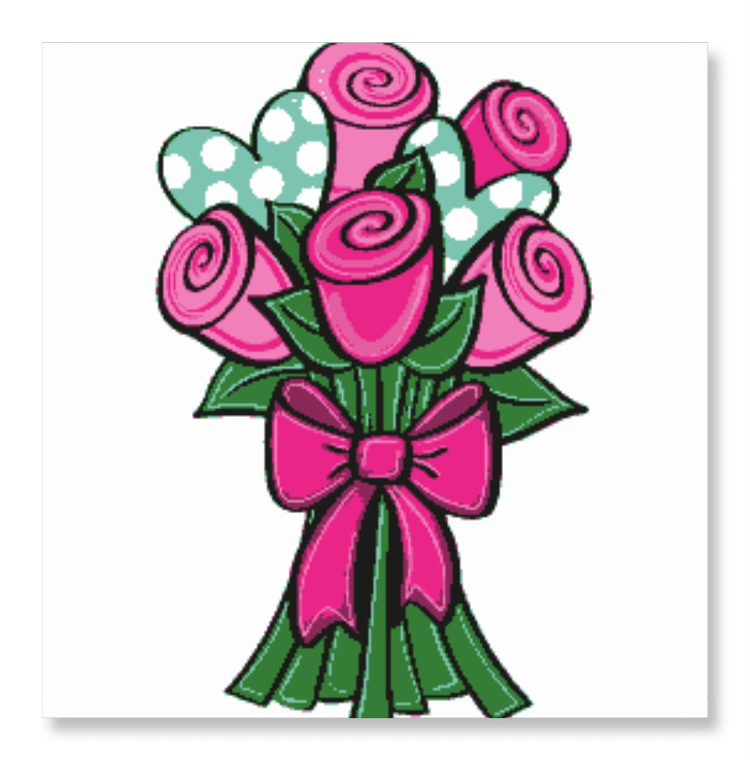 Pink Flowers Bunch - Valentine Special