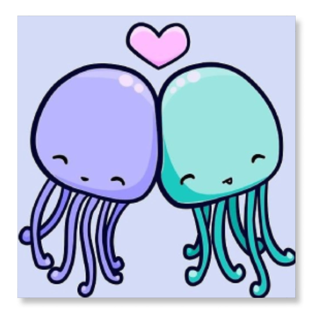 Cute Octopus In Love - Valentine Special