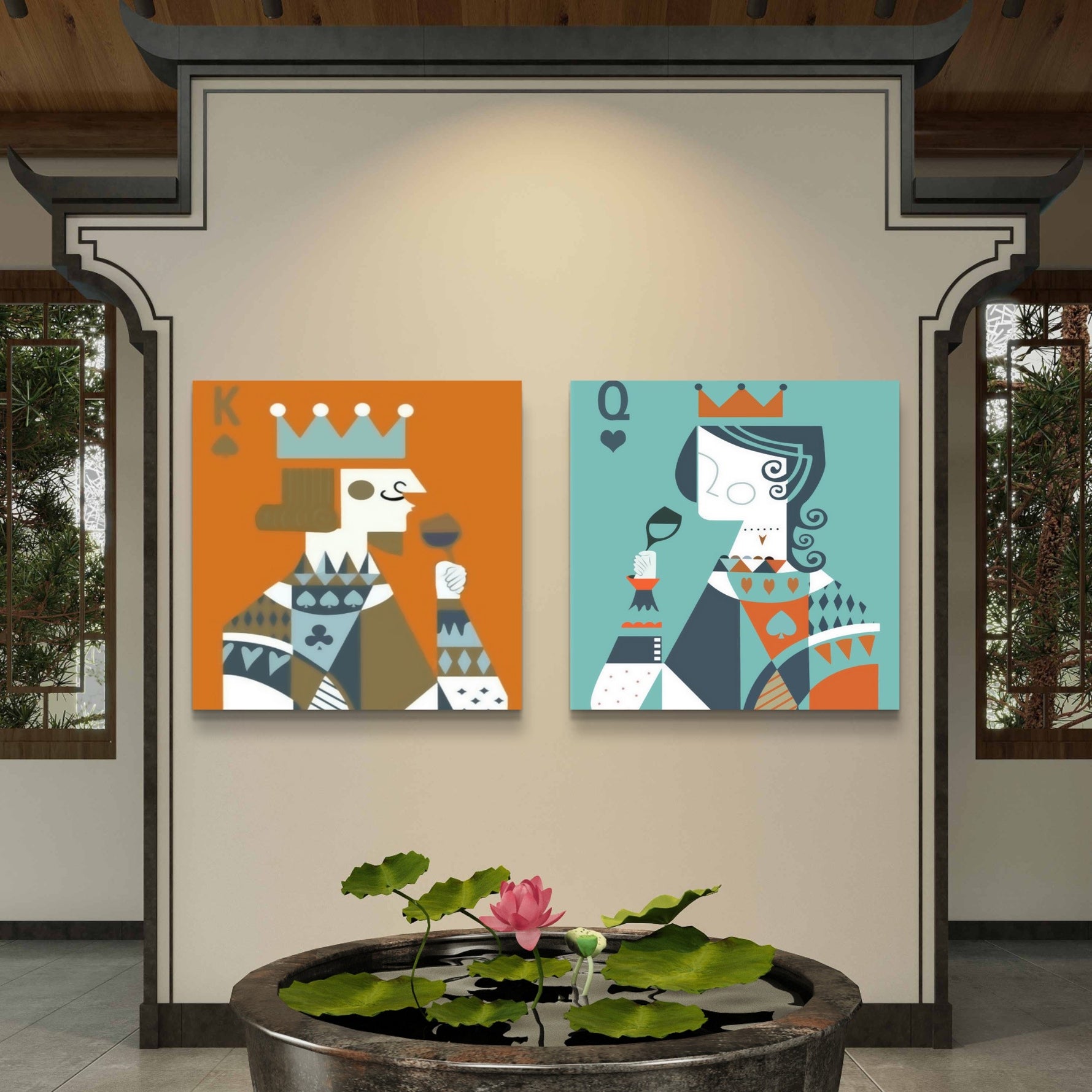 Modern Poker Queen - Raja Rani Collection