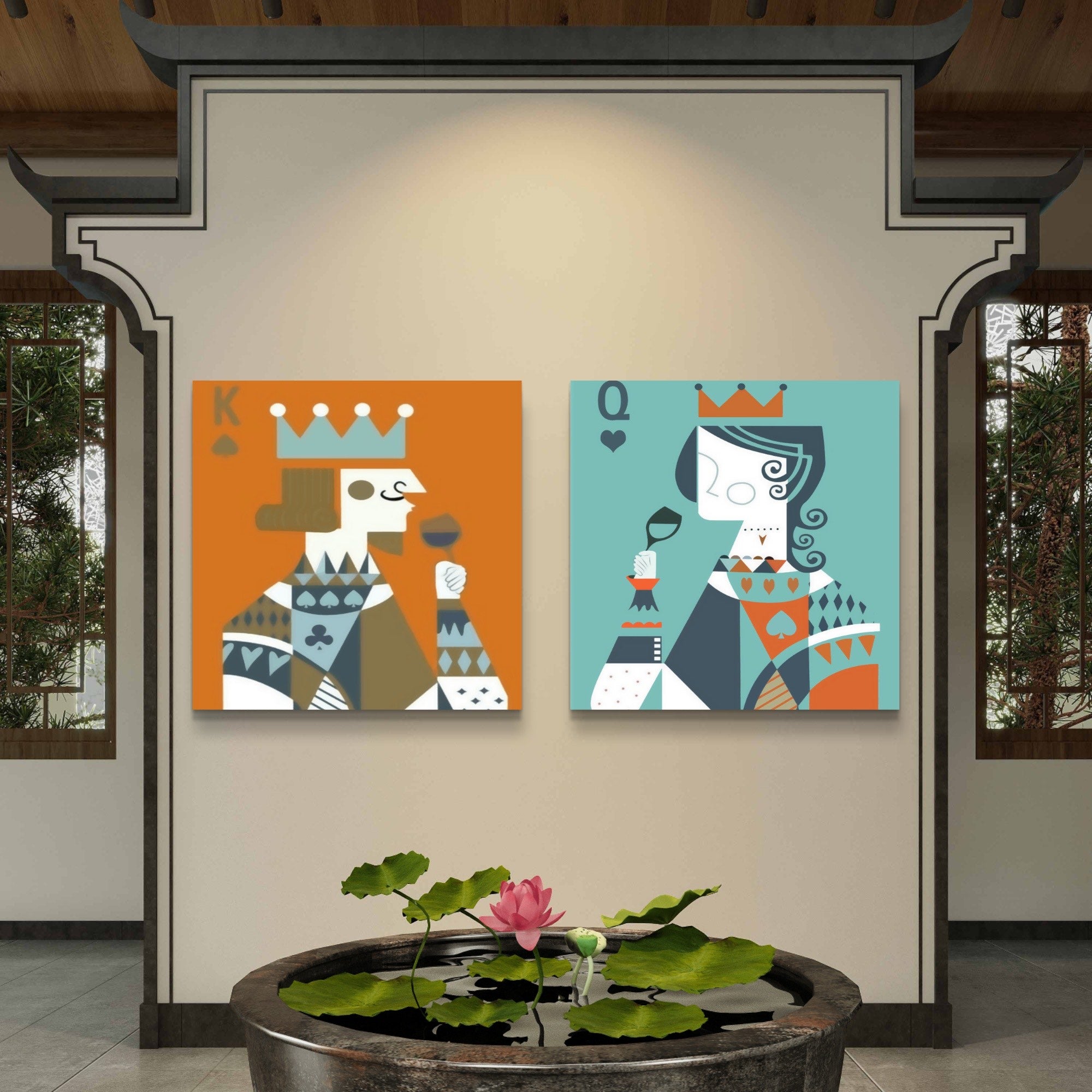 Modern Poker Queen - Raja Rani Collection