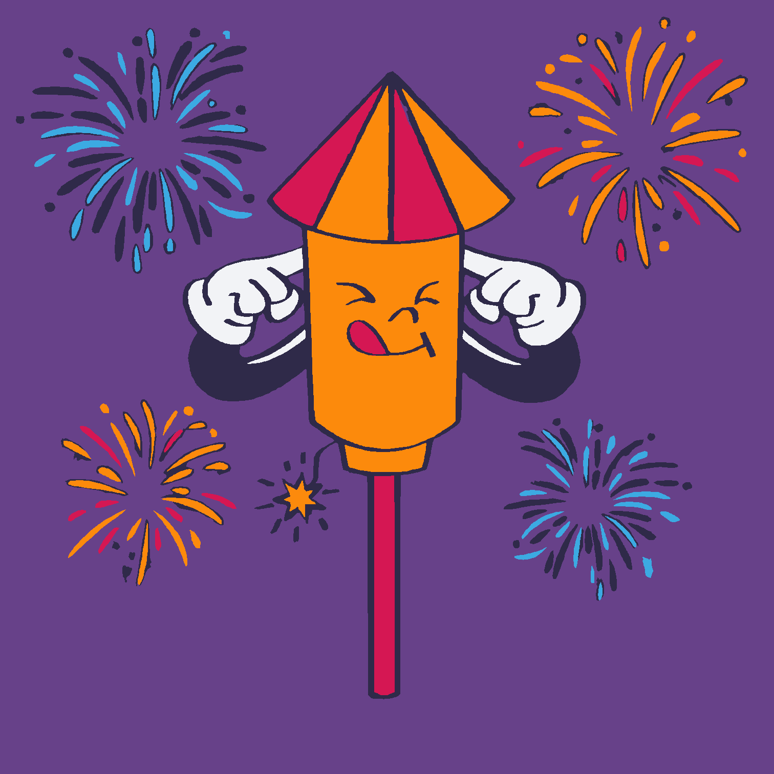 Fire Work Happy to Ignited