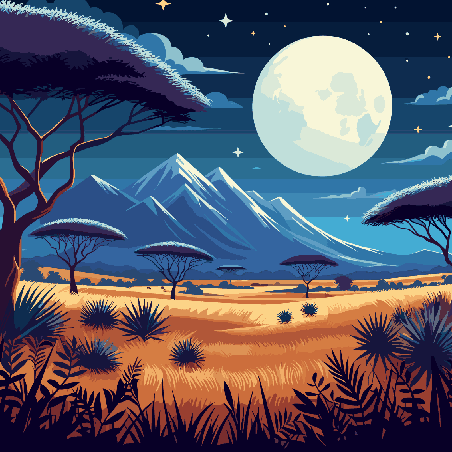 A Big Moon on the Farm