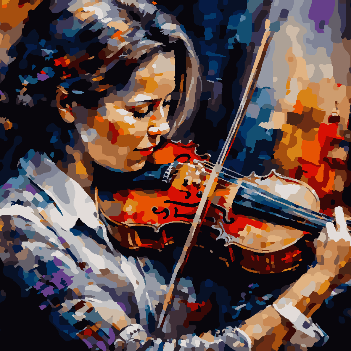 A Girl Playing Violin