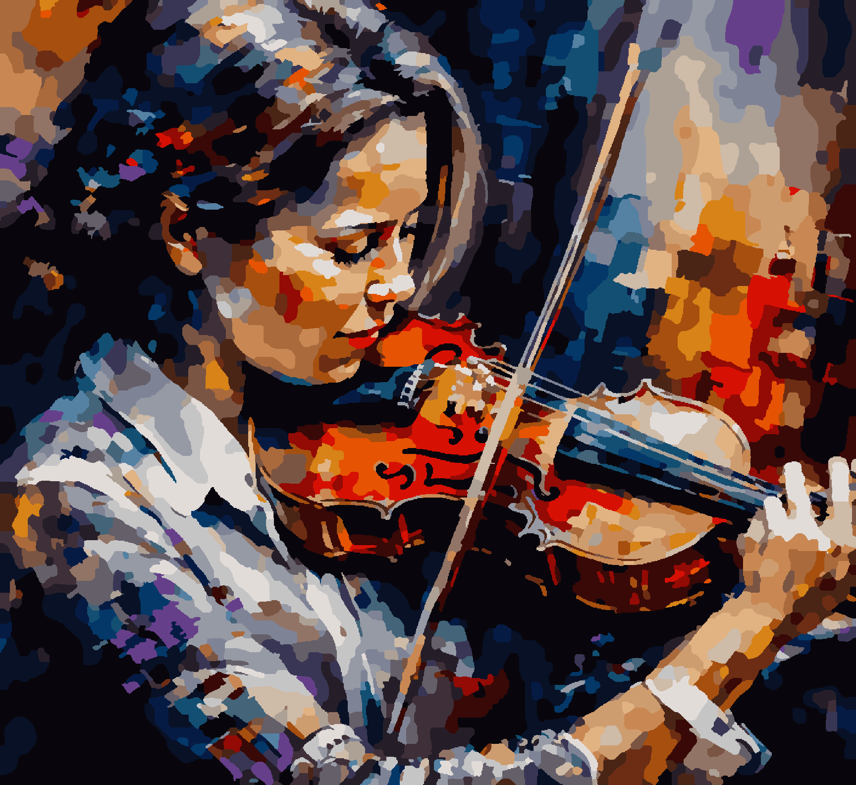 A Girl Playing Violin