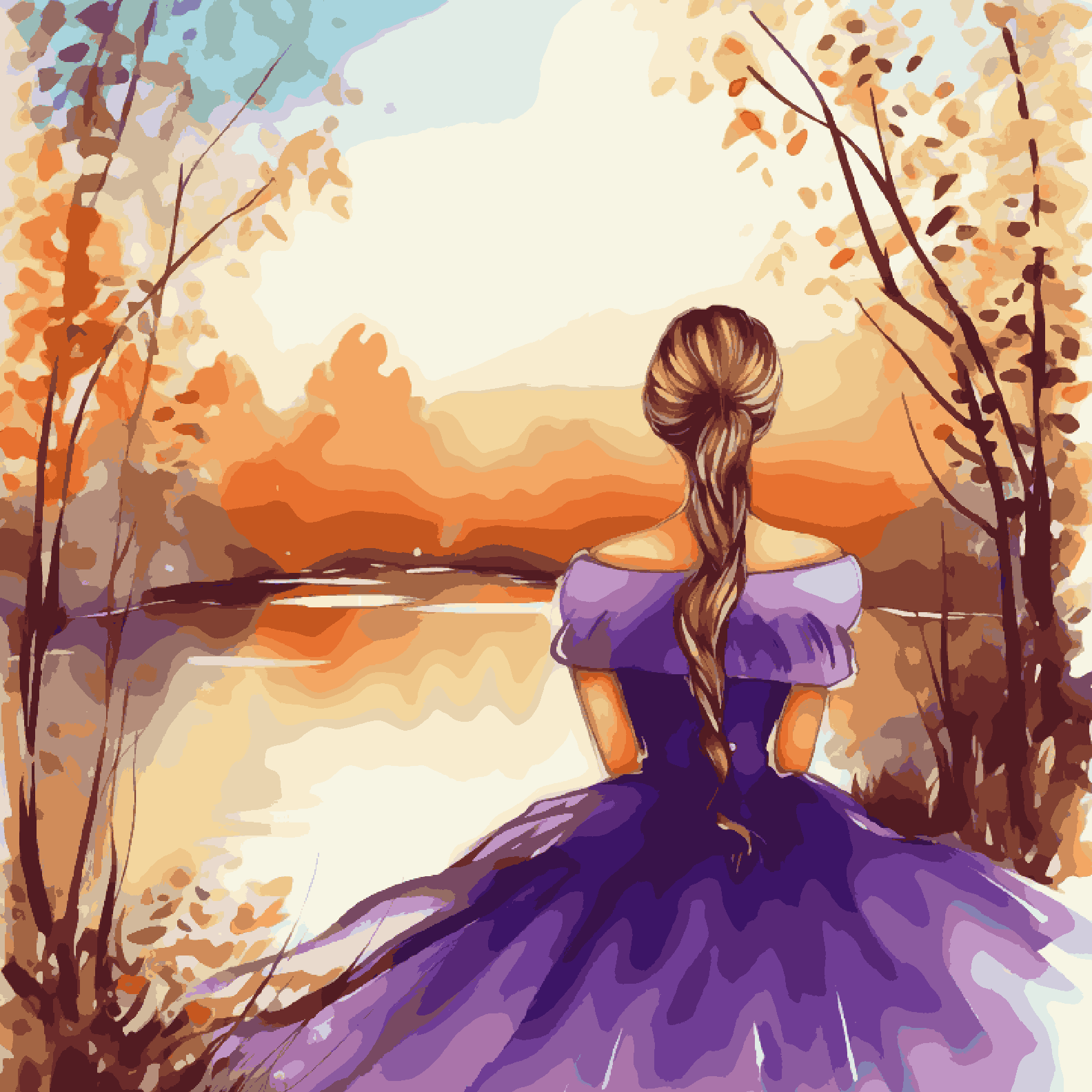 A Girl in Purple Frock