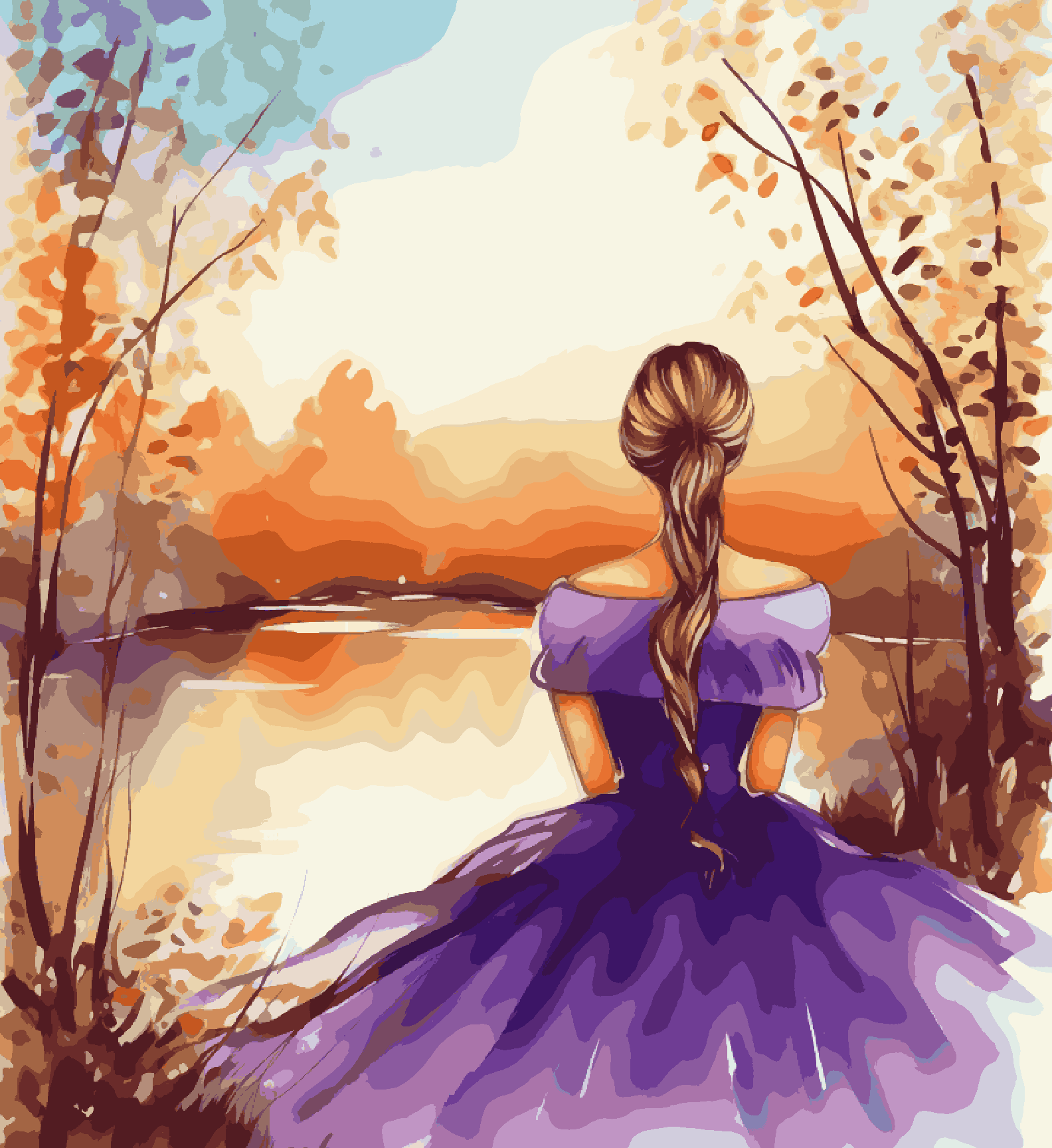 A Girl in Purple Frock