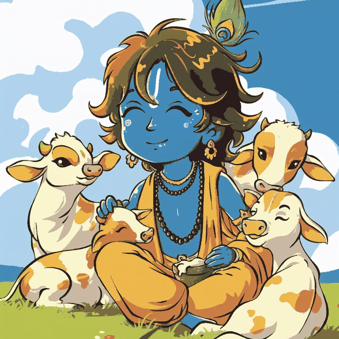 Krishna in Vraj doodlenath - Krishnaji