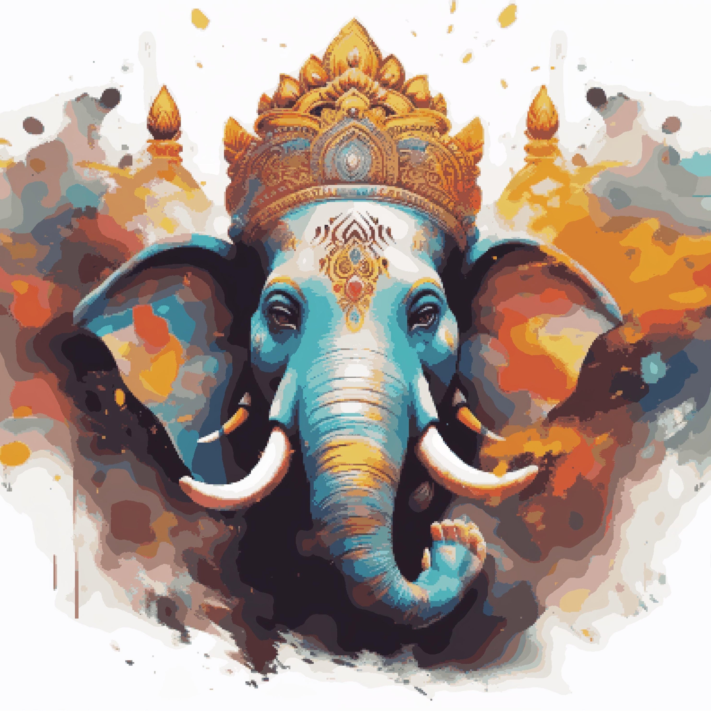 Ganesh ji Face Abstract