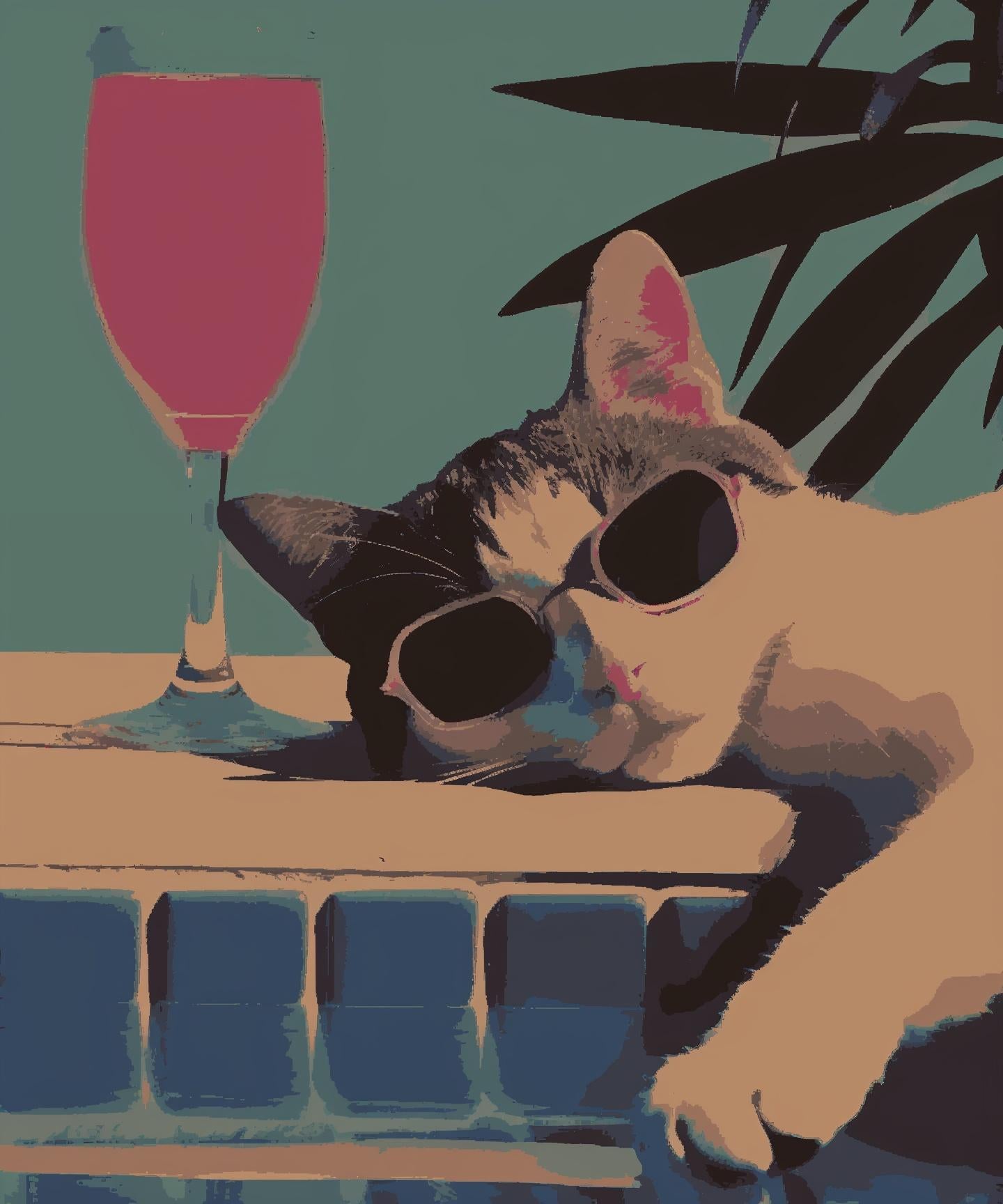 Pool Cat in hot Summer - Summer Edition