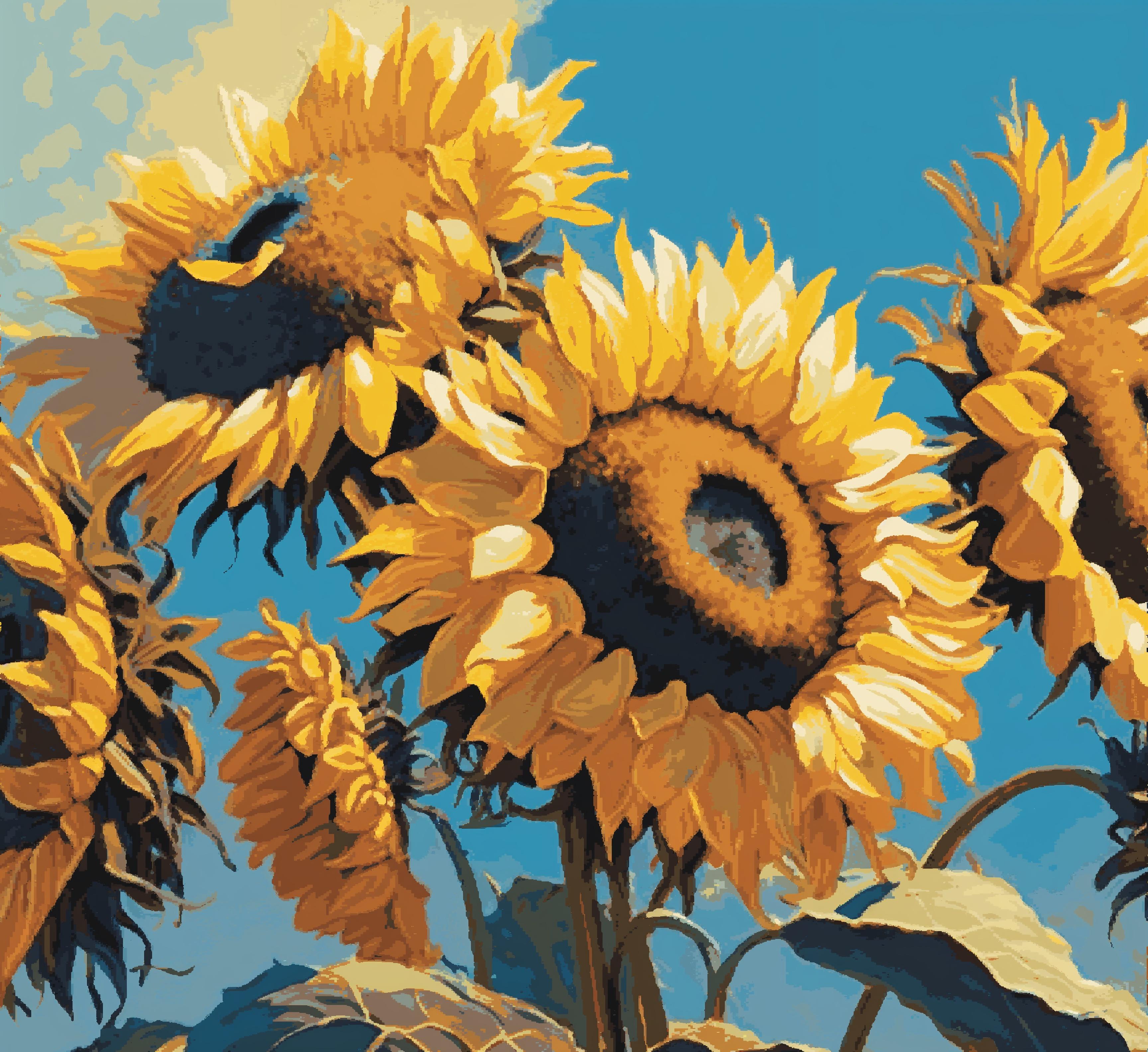Yellow SunFlower Closer Look