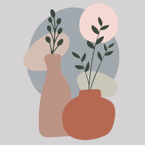 Abstract Earthen Vases