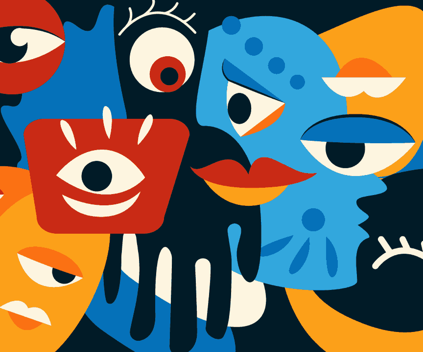 Abstract Eyes & Lips