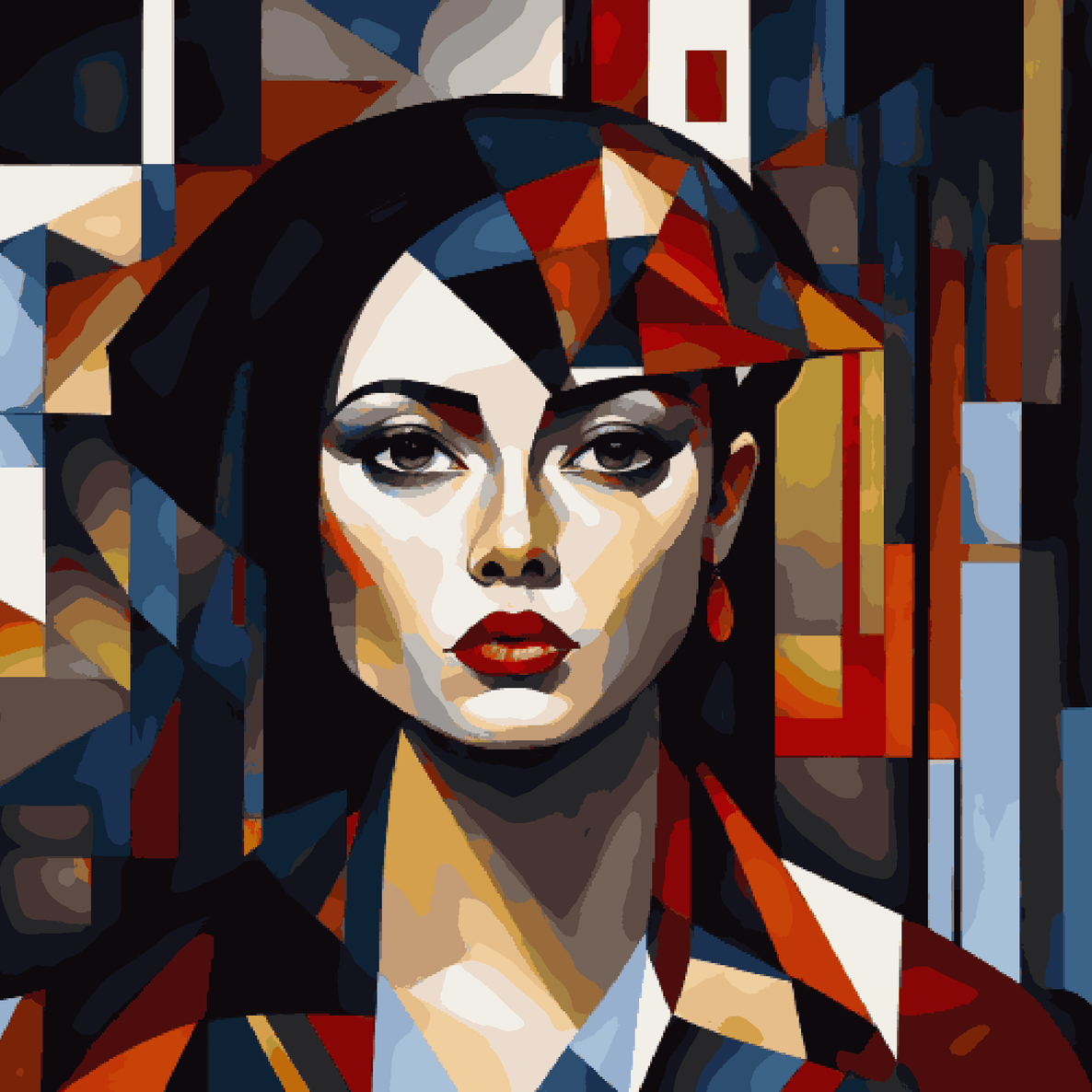 Abstract Lady Different Shapes