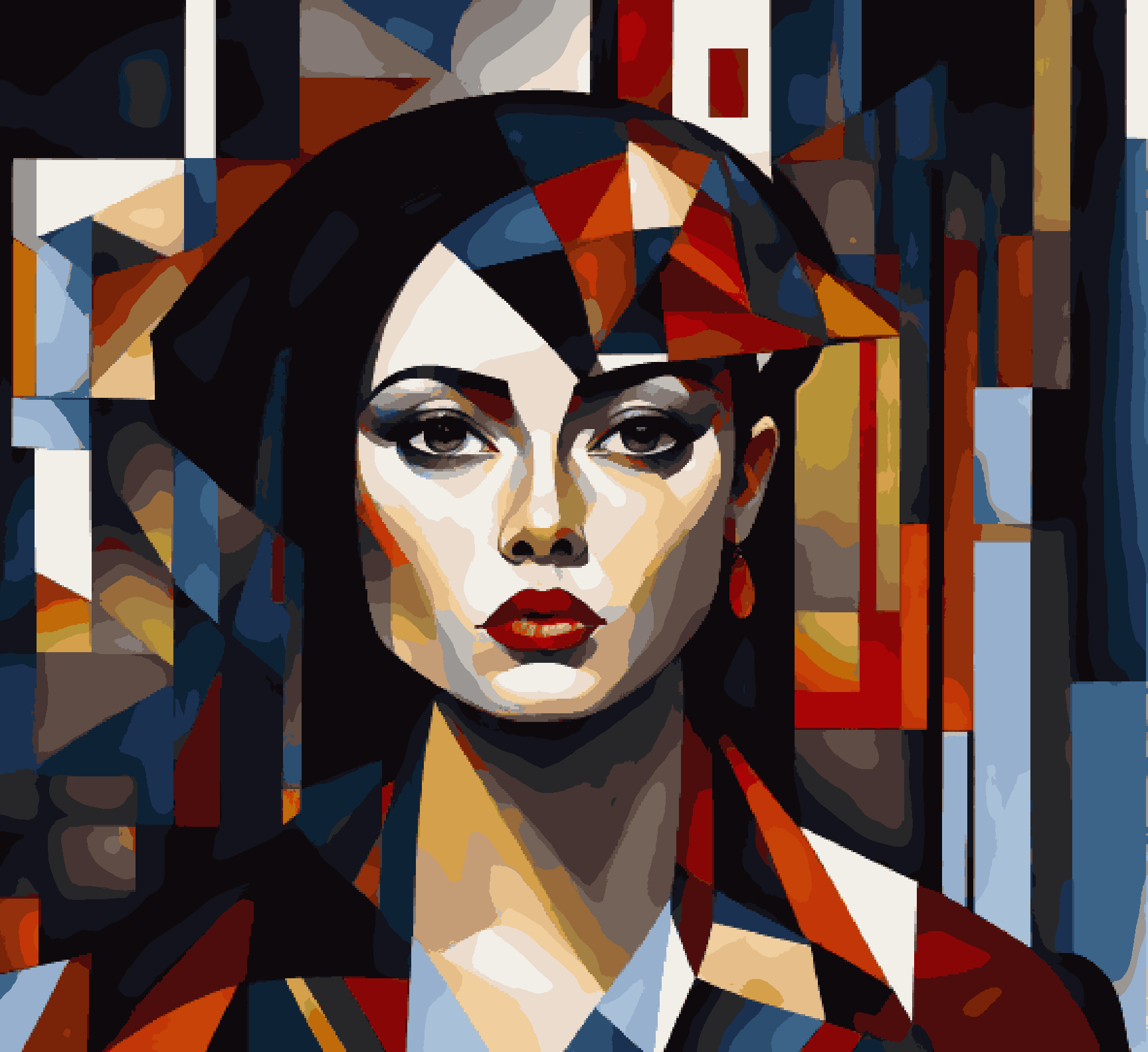 Abstract Lady Different Shapes