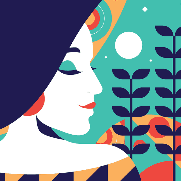 Abstract White Woman