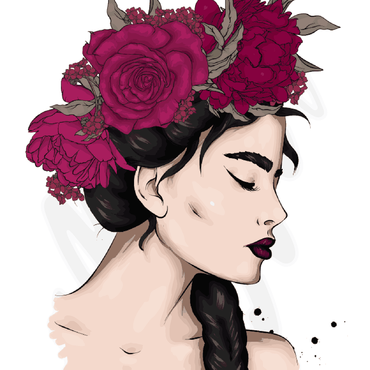 Achiever Woman Magenta Flower