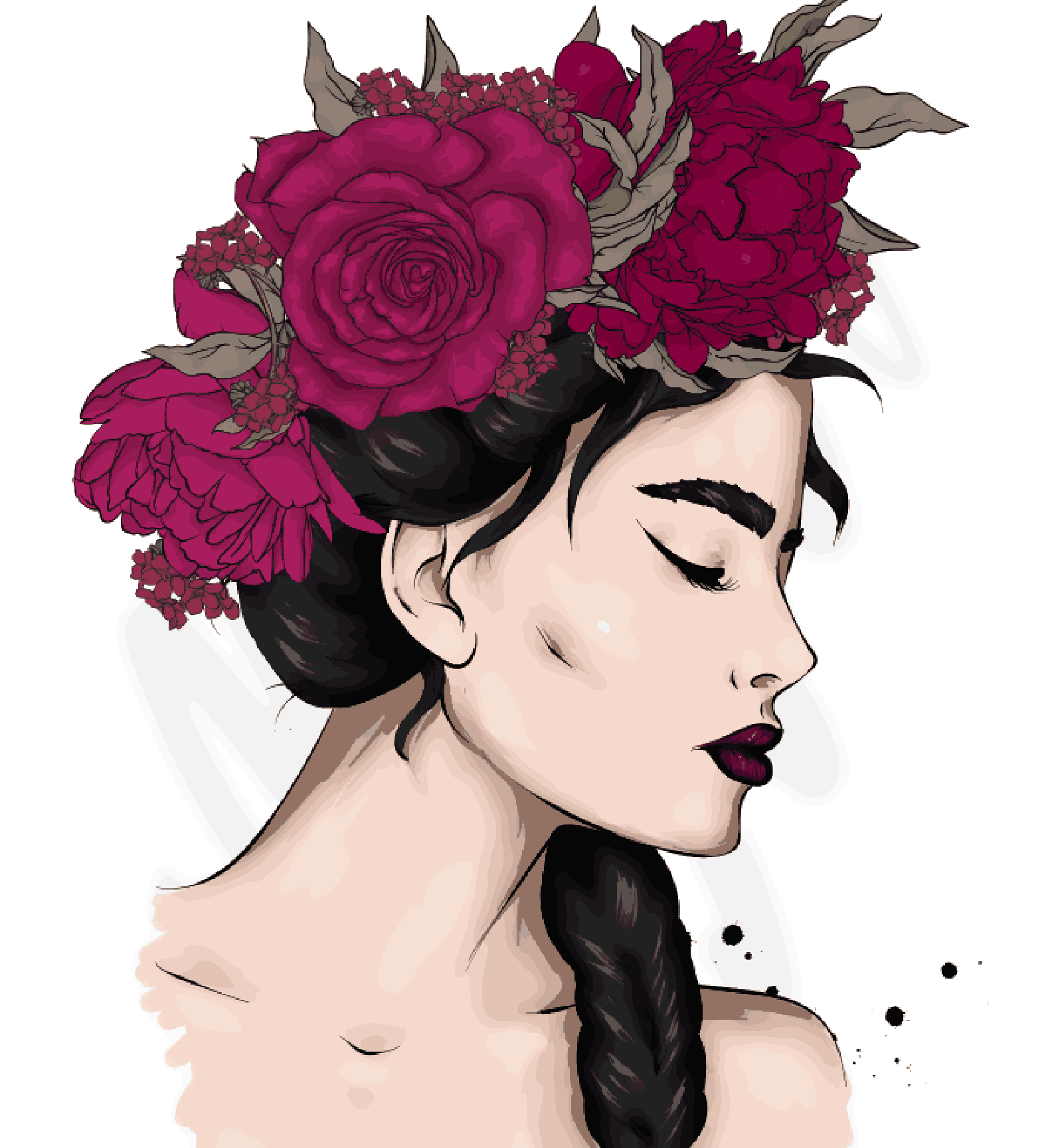 Achiever Woman Magenta Flower