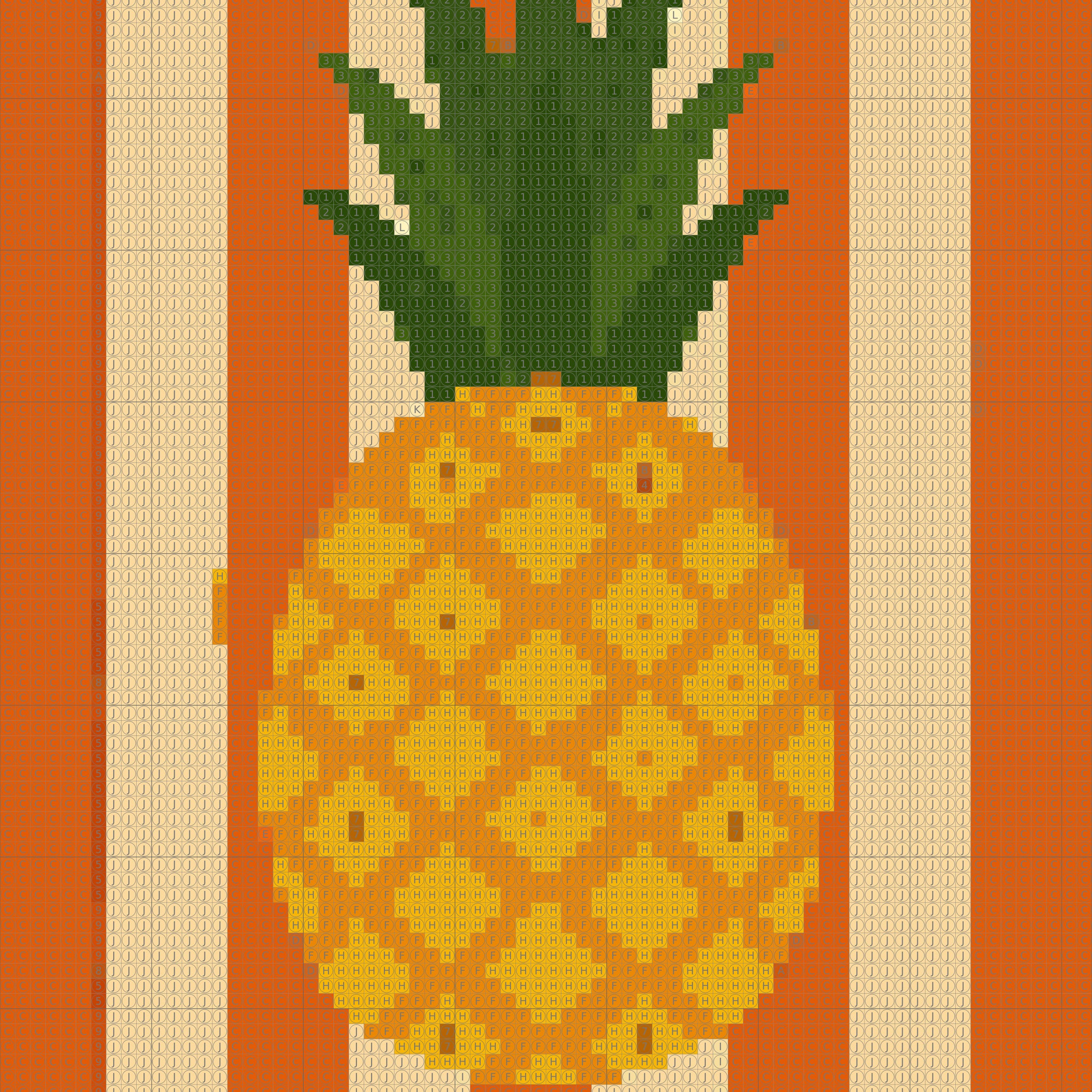 Golden Pineapple-Dot by Number Kit