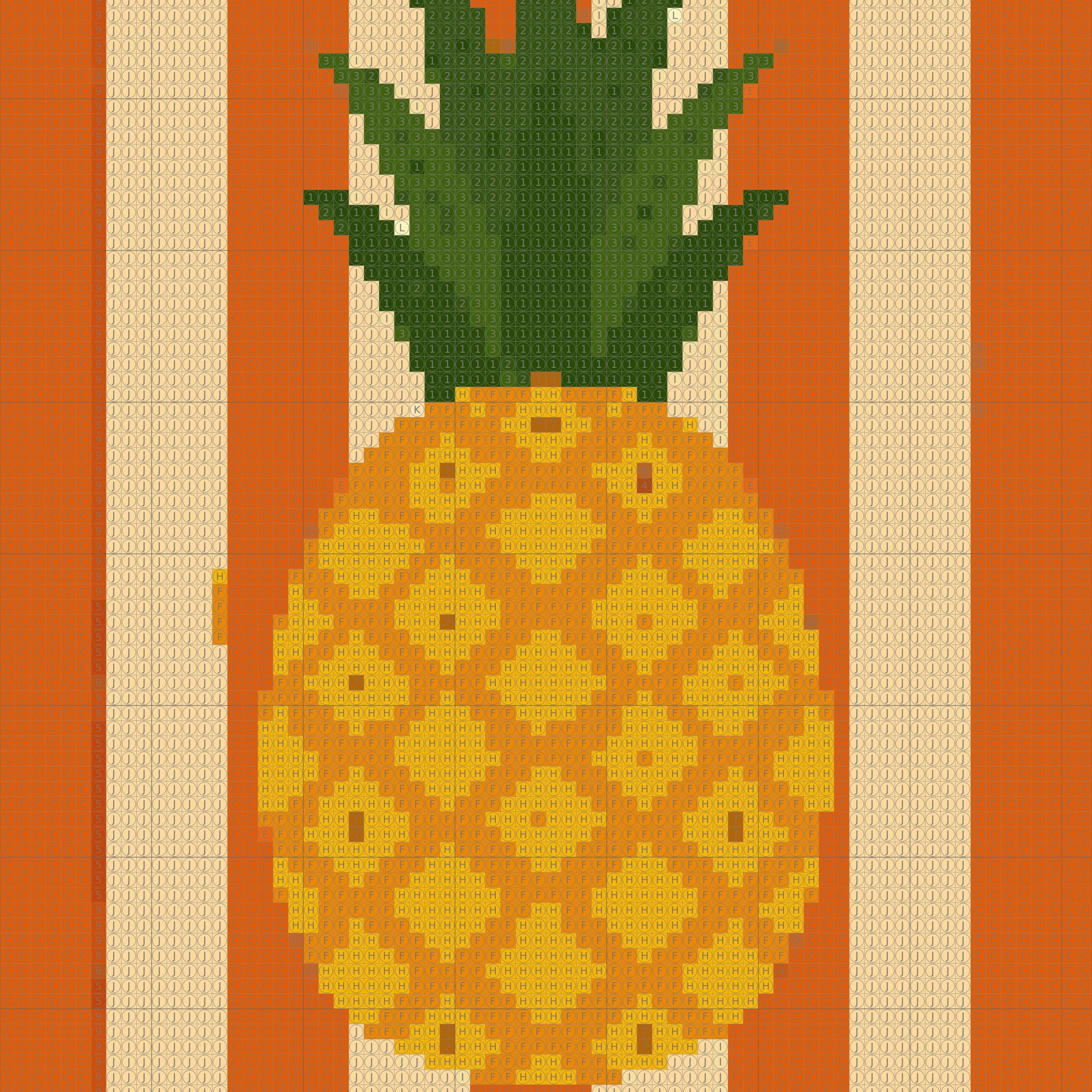 Golden Pineapple-Dot by Number Kit