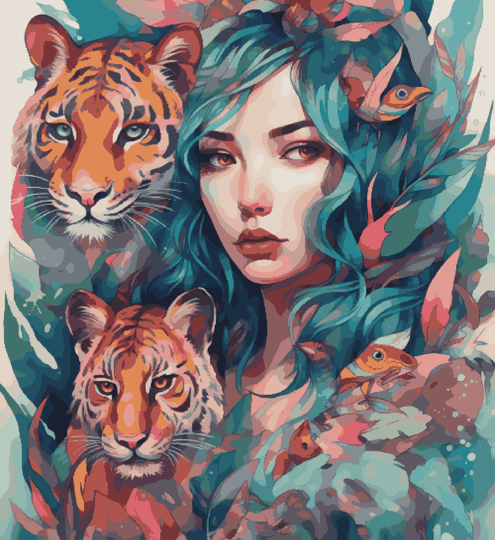 Animal Lover Girl Tiger