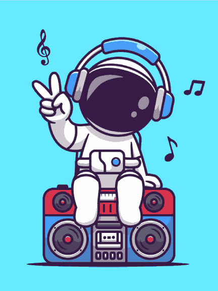 Astronaut grooving