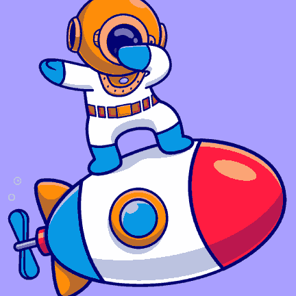 Astronaut on Rocket