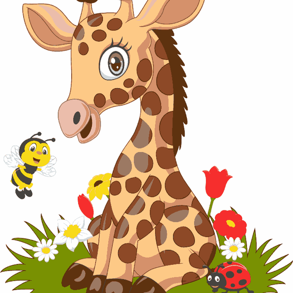 Baby Giraffe & Bee