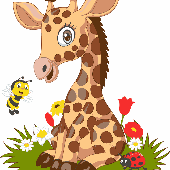Baby Giraffe & Bee