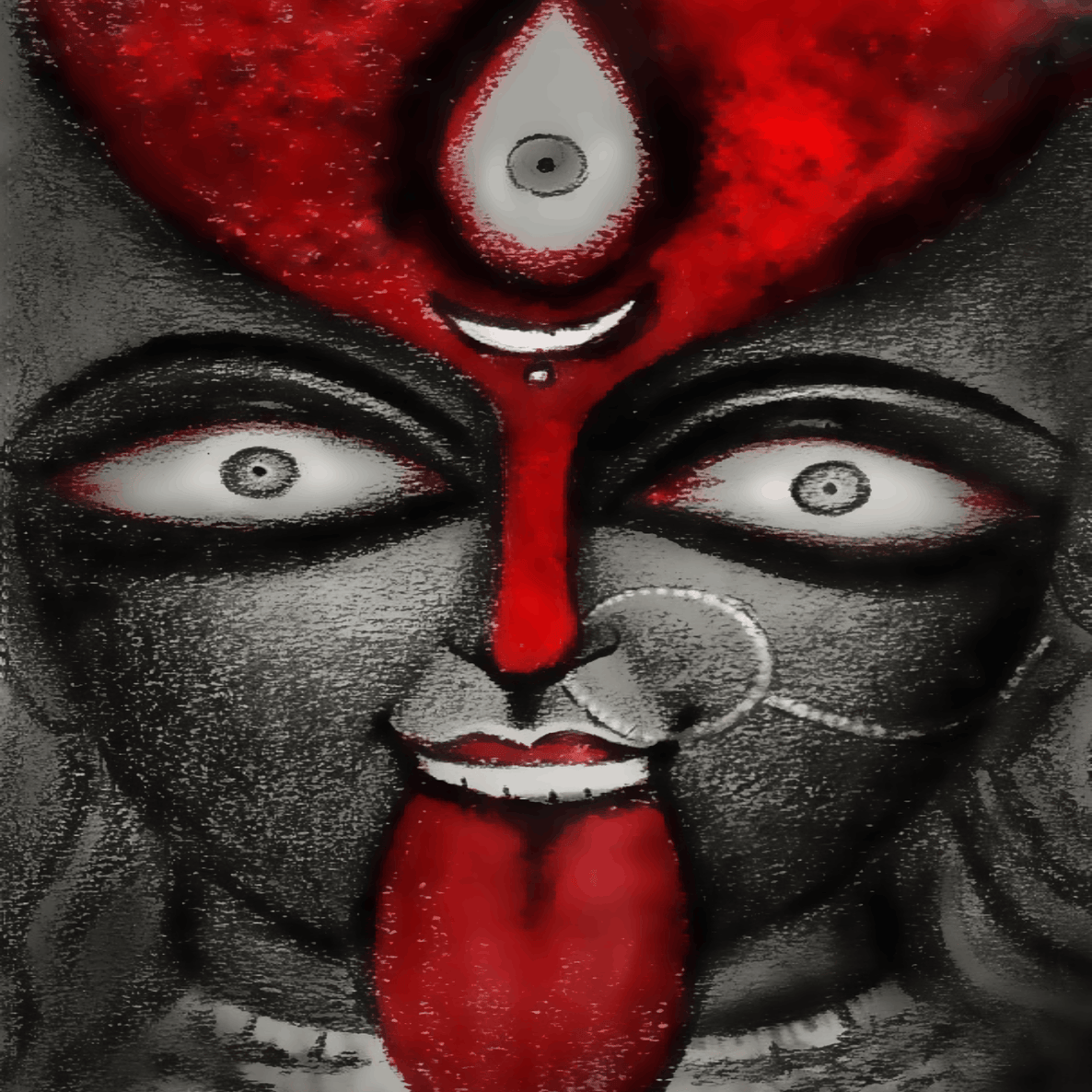 Kali Maa Anger eyes