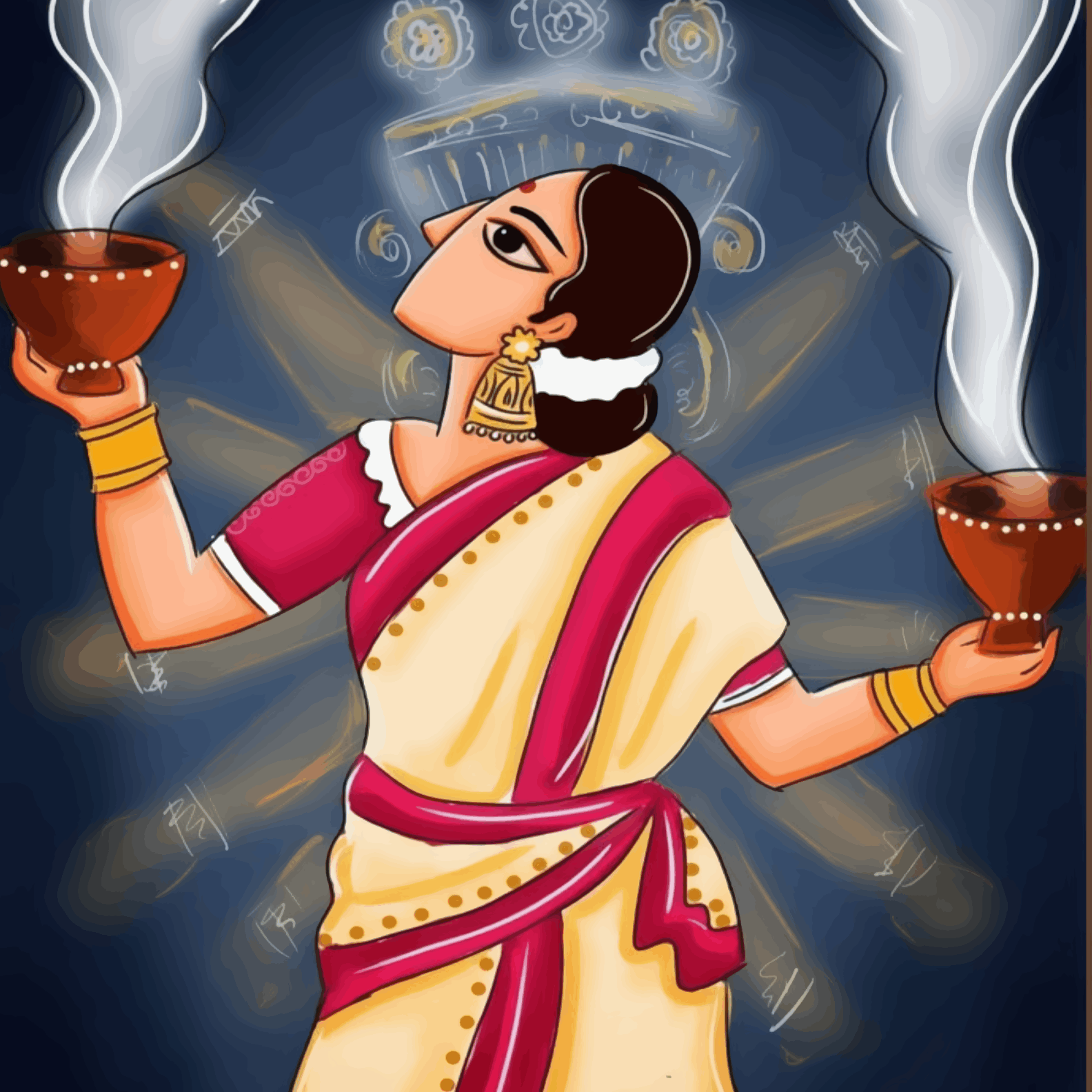 Dhunuchi Dance by Lady