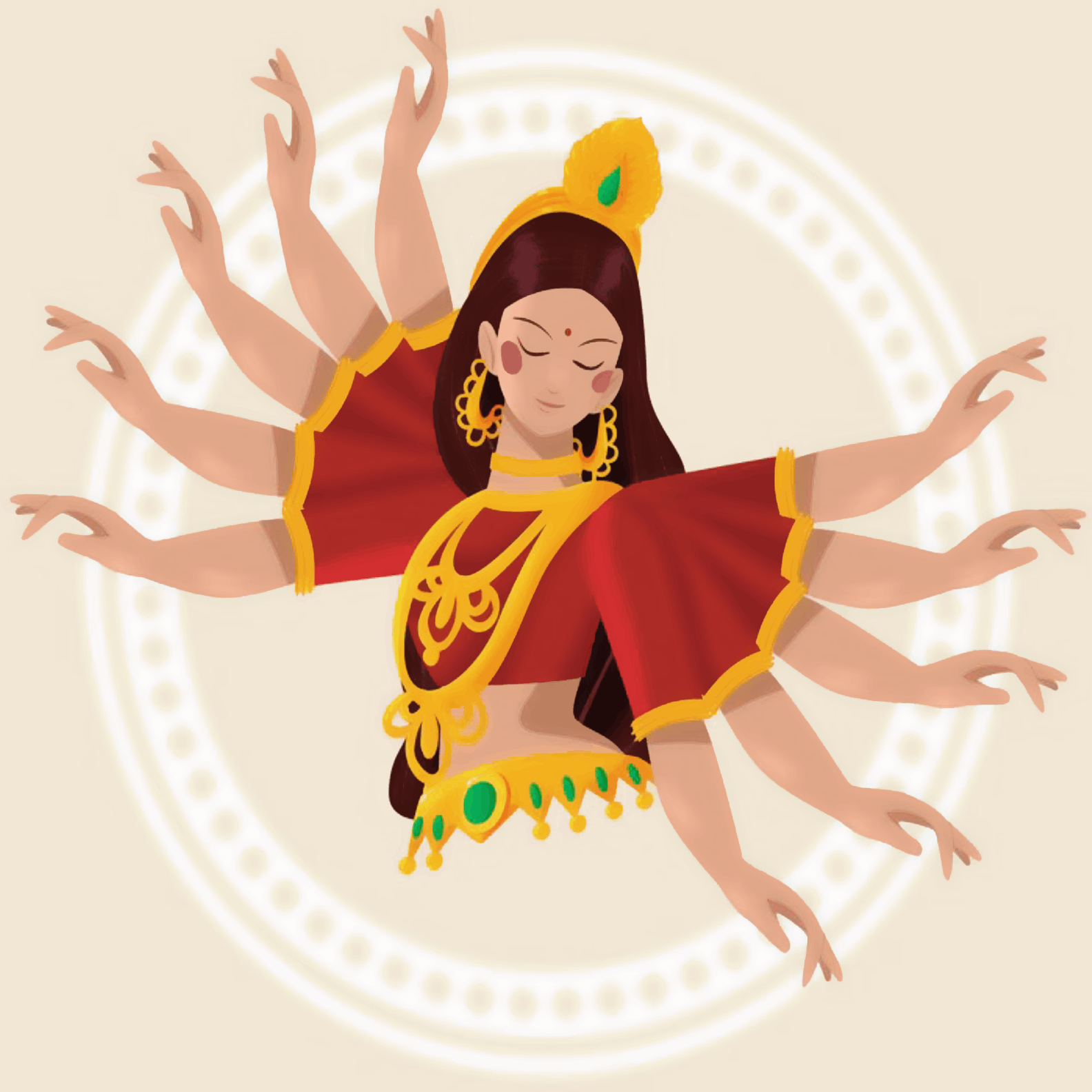 Durga Maa Dancing