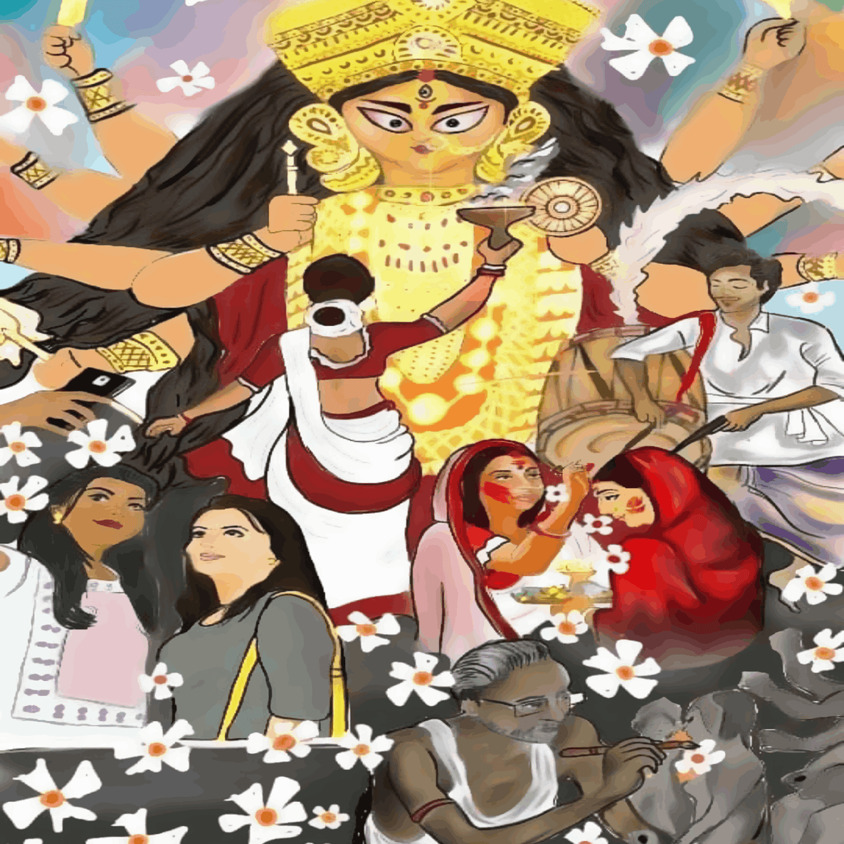Durga Pooja Artwork