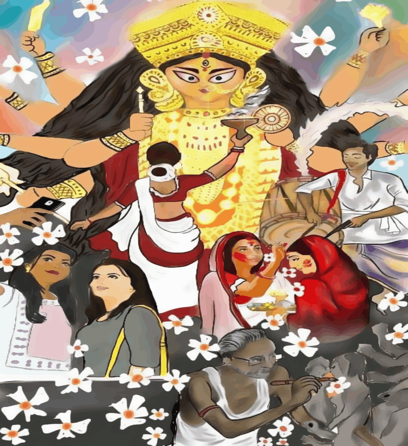Durga Pooja Artwork