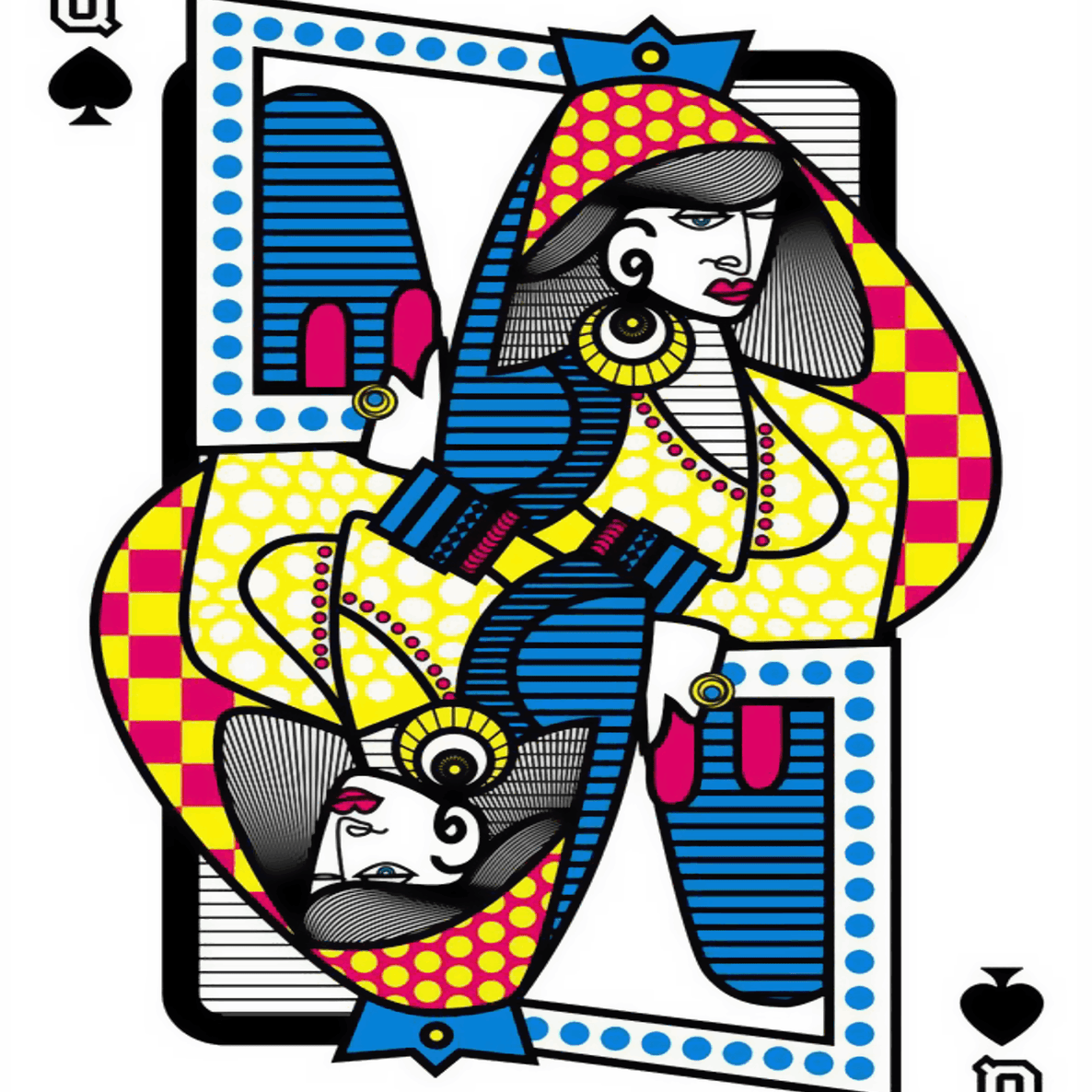 Playing Cards Modern Queen - Raja Rani Collection