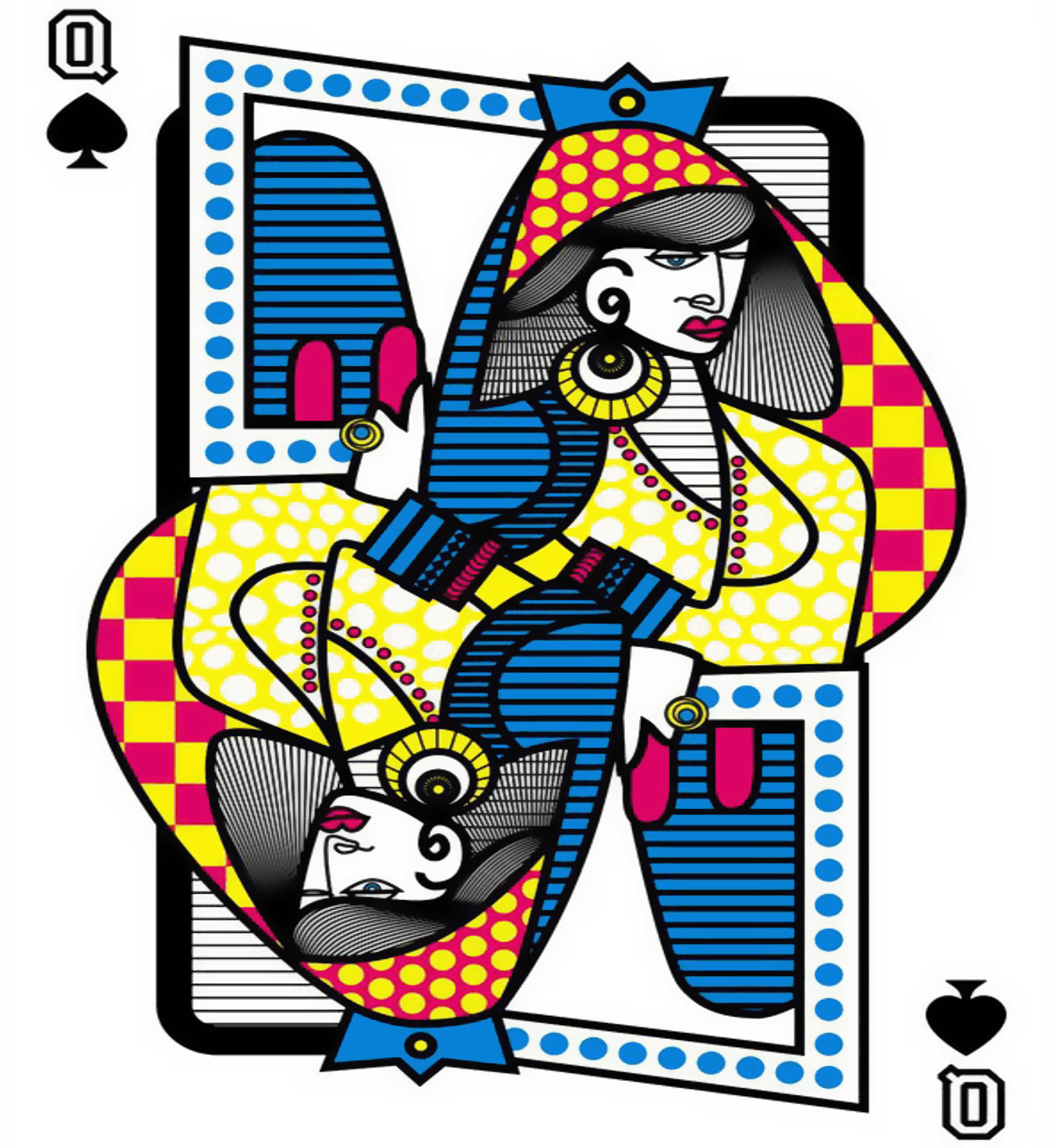 Playing Cards Modern Queen - Raja Rani Collection