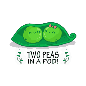 Peas Couple in Pod